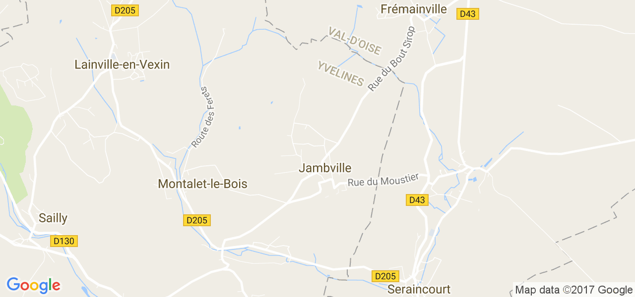 map de la ville de Jambville