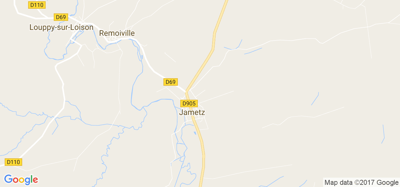 map de la ville de Jametz