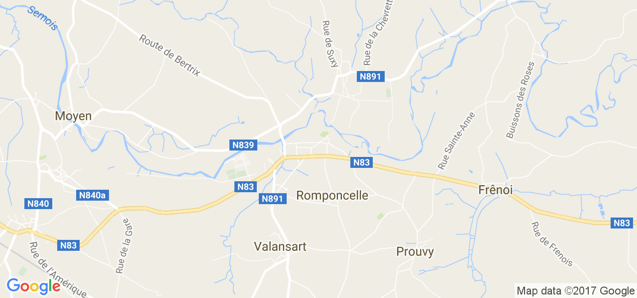 map de la ville de Jamoigne