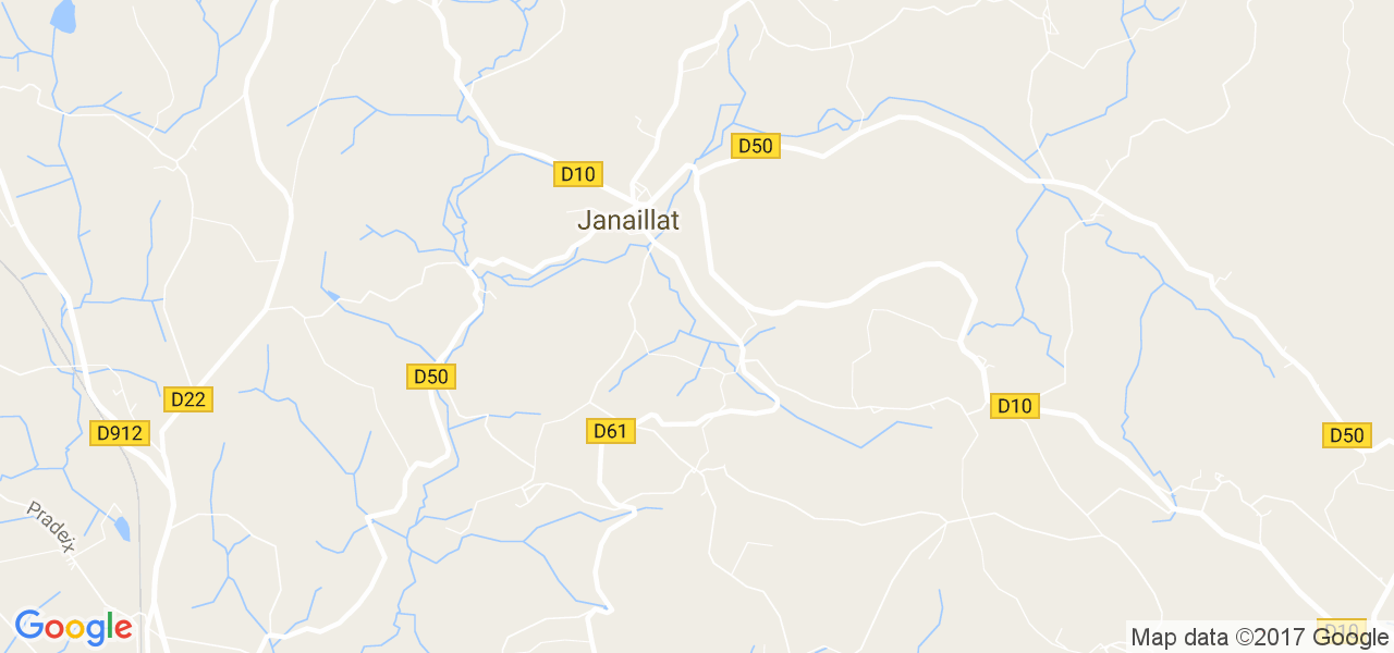 map de la ville de Janaillat