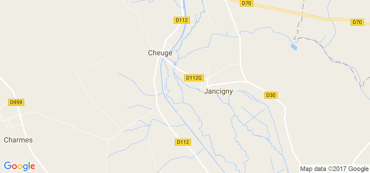 map de la ville de Jancigny