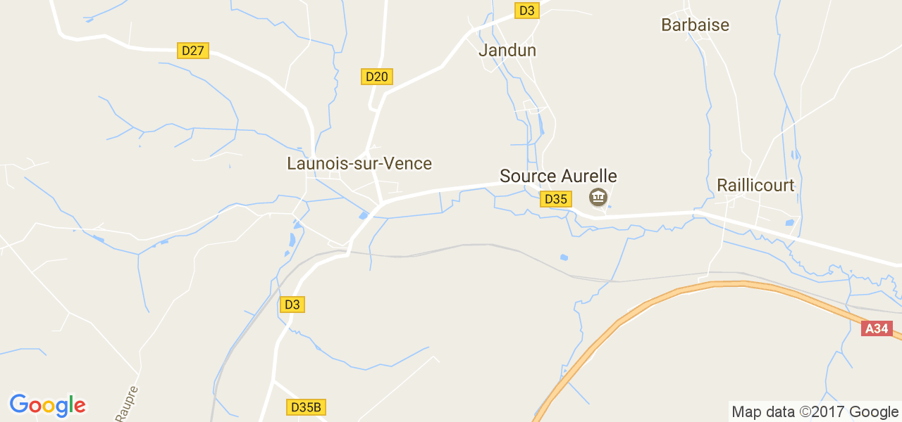 map de la ville de Jandun