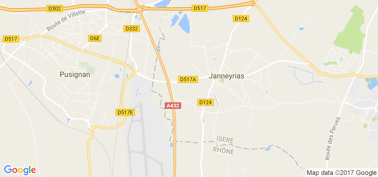 map de la ville de Janneyrias