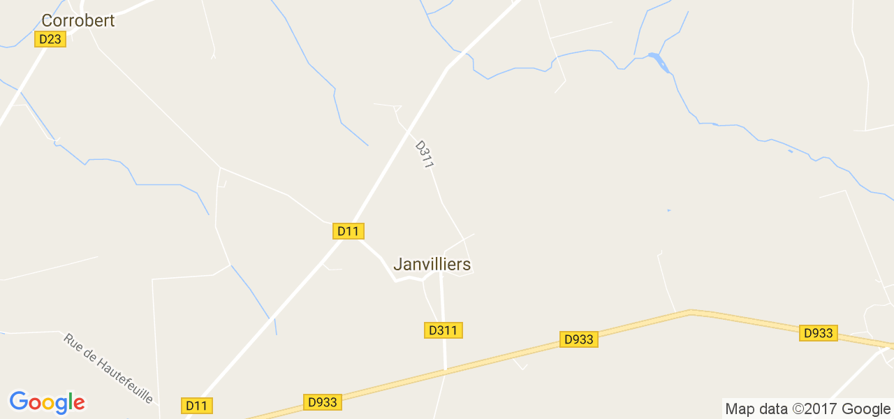 map de la ville de Janvilliers