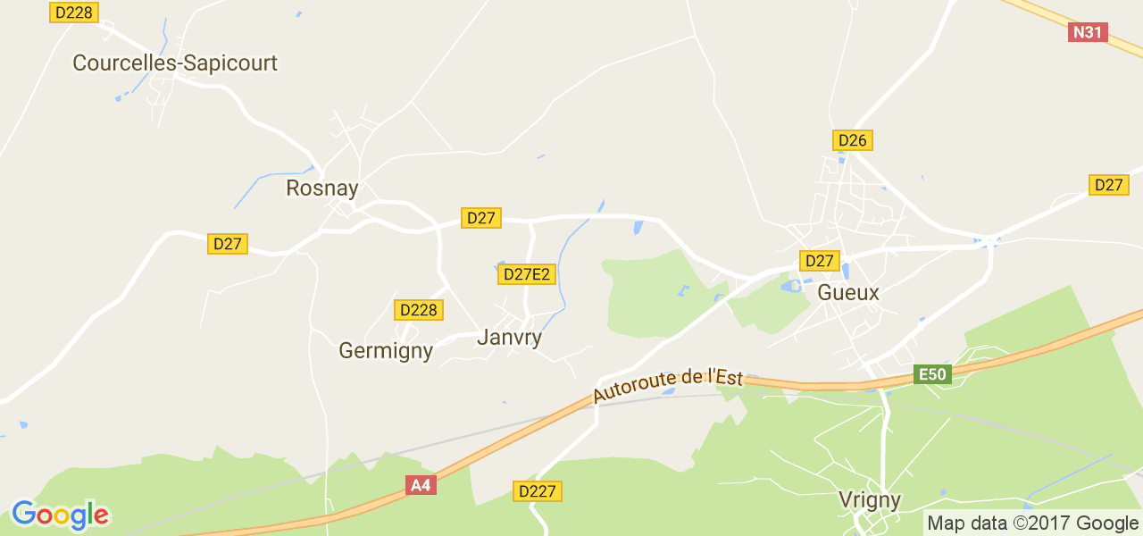 map de la ville de Janvry