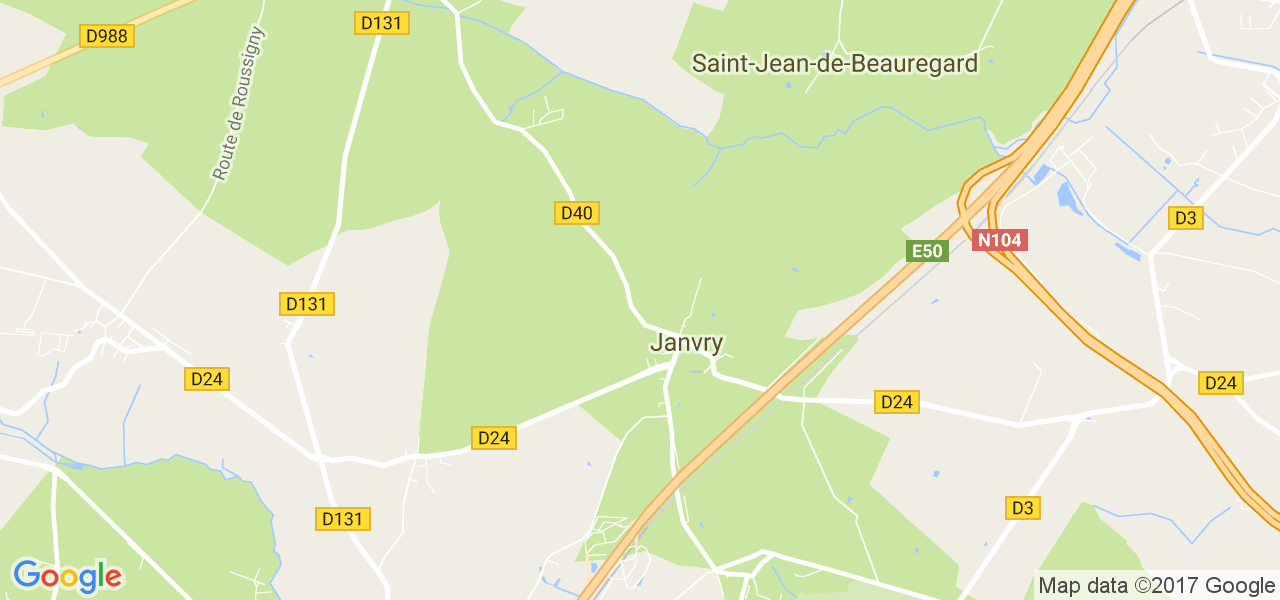 map de la ville de Janvry