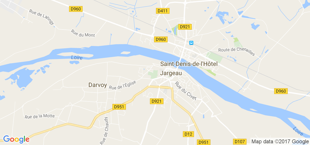 map de la ville de Jargeau