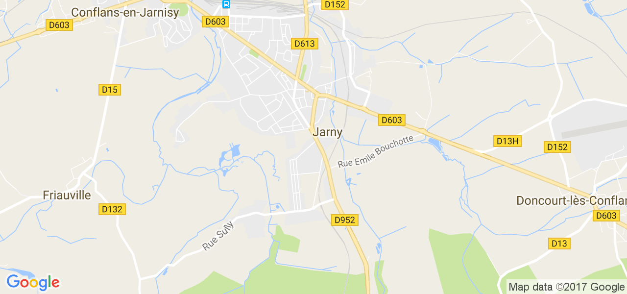 map de la ville de Jarny