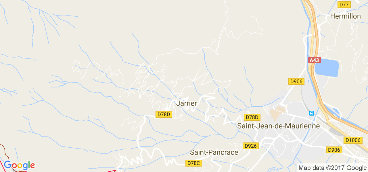 map de la ville de Jarrier