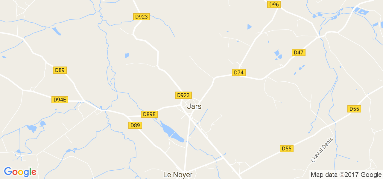 map de la ville de Jars