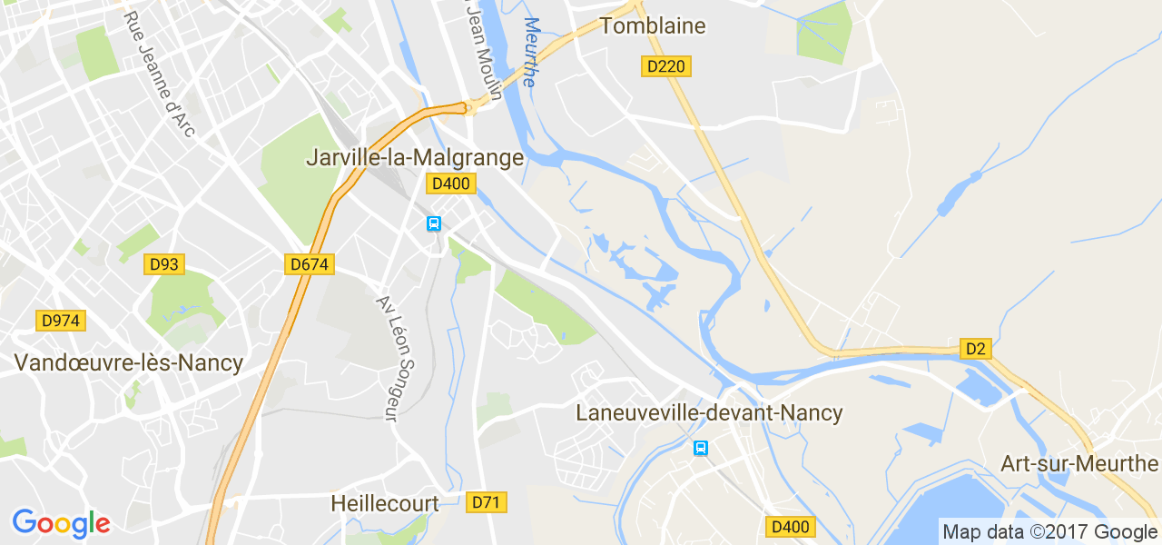 map de la ville de Jarville-la-Malgrange