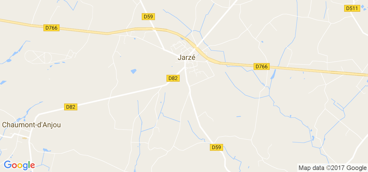 map de la ville de Jarzé