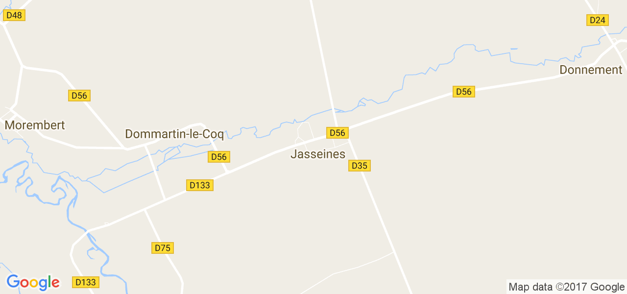 map de la ville de Jasseines