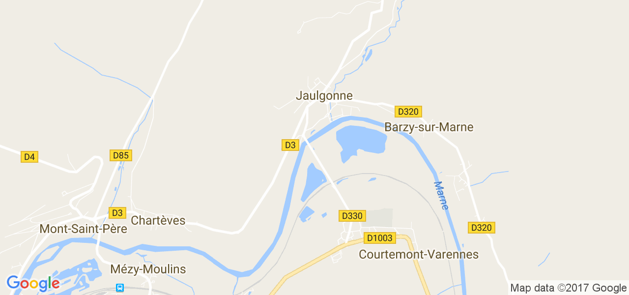 map de la ville de Jaulgonne