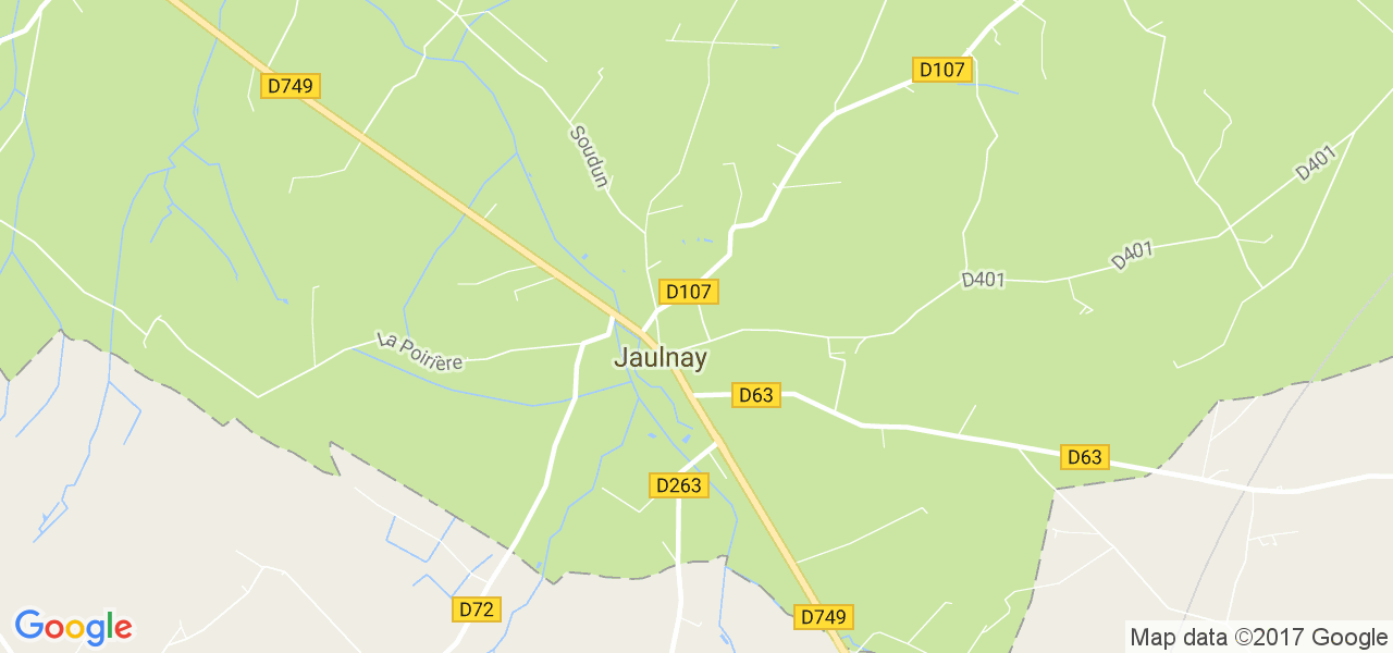 map de la ville de Jaulnay