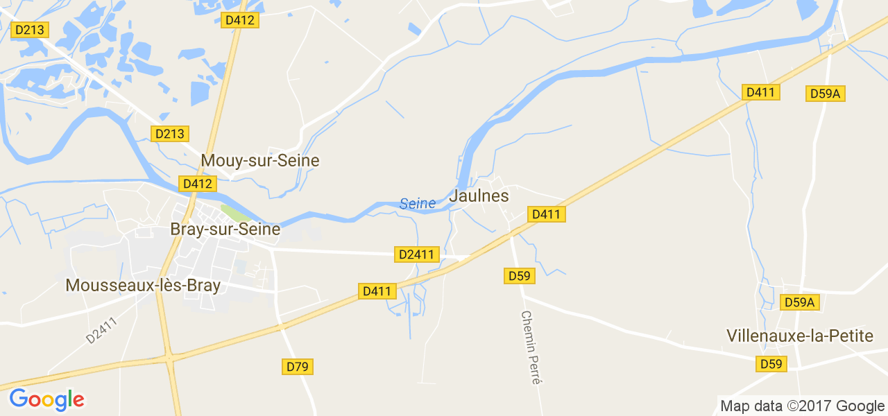 map de la ville de Jaulnes