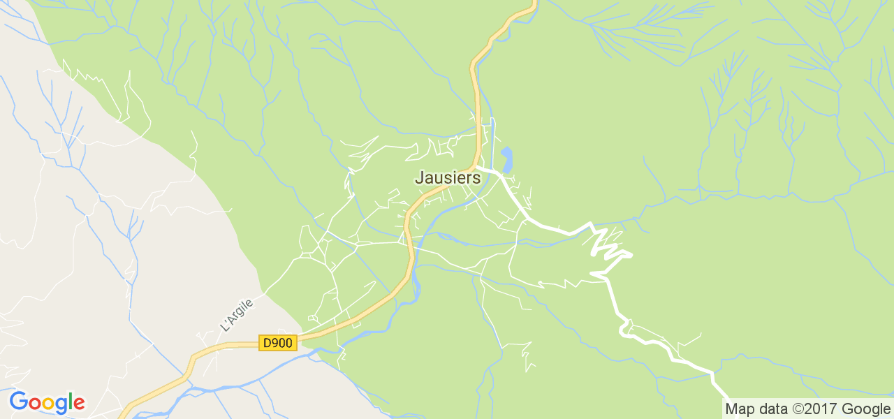 map de la ville de Jausiers