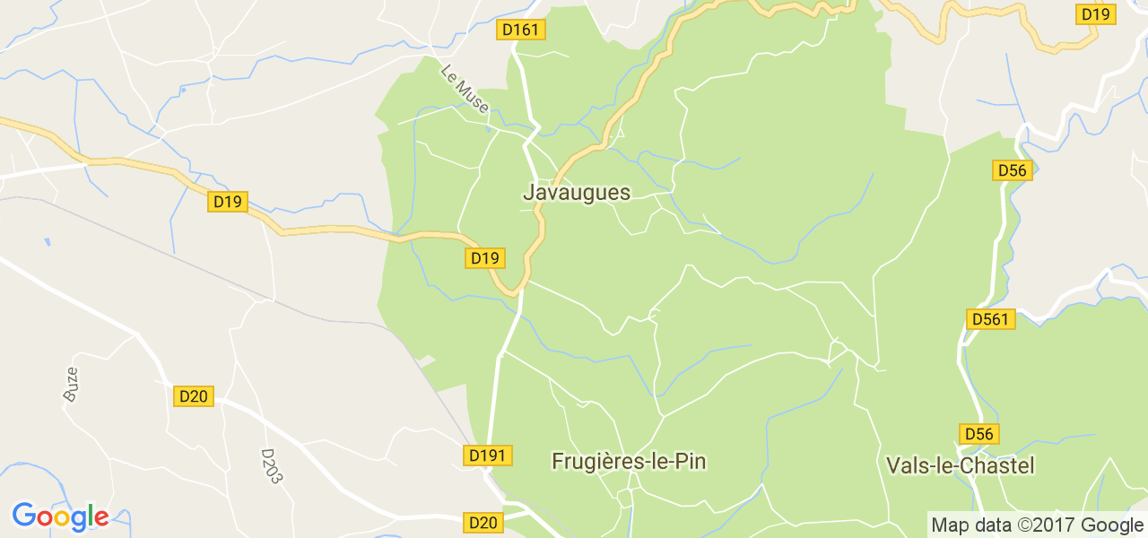 map de la ville de Javaugues