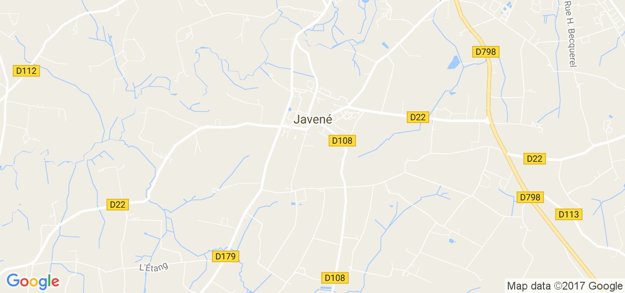 map de la ville de Javené