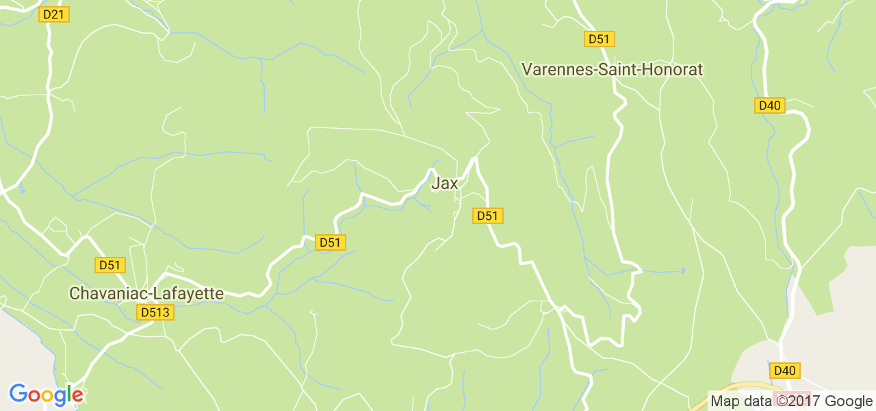 map de la ville de Jax