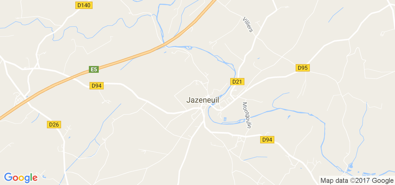 map de la ville de Jazeneuil