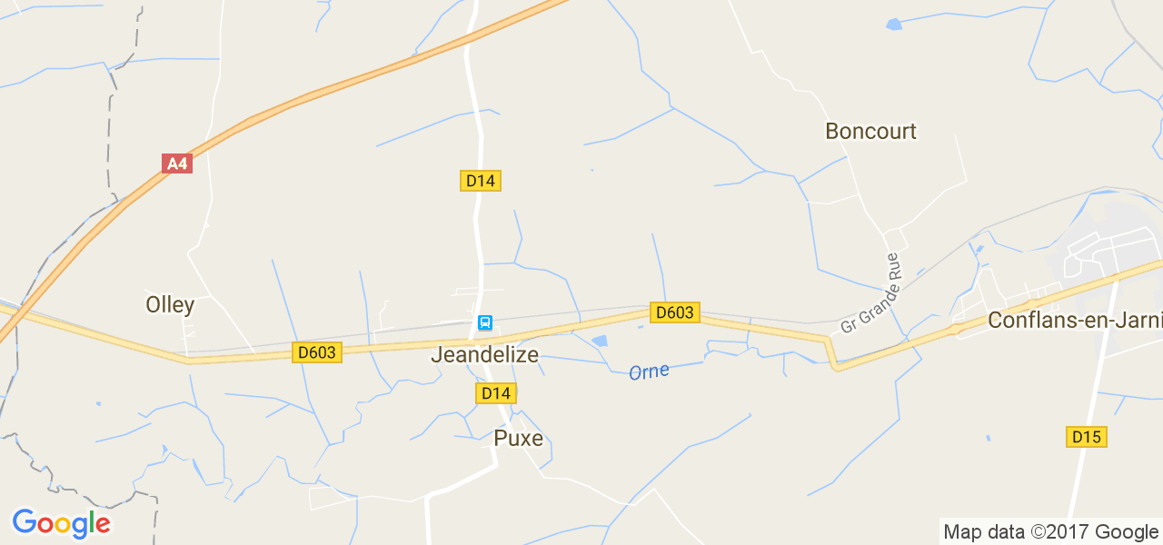 map de la ville de Jeandelize