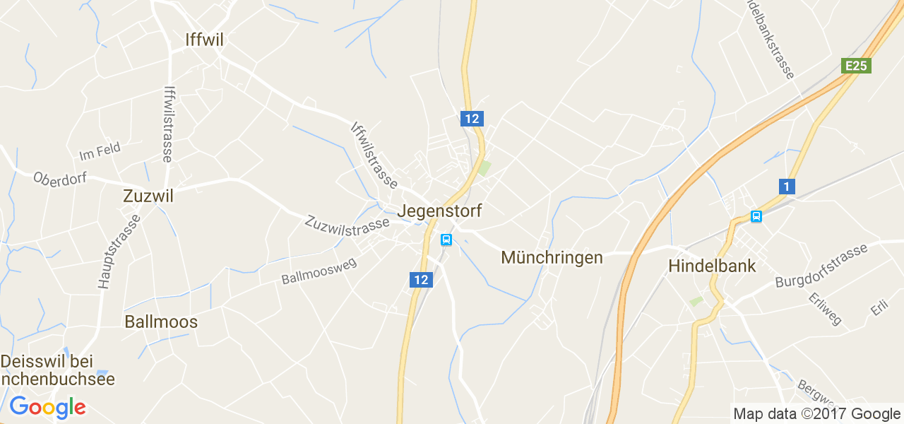 map de la ville de Jegenstorf