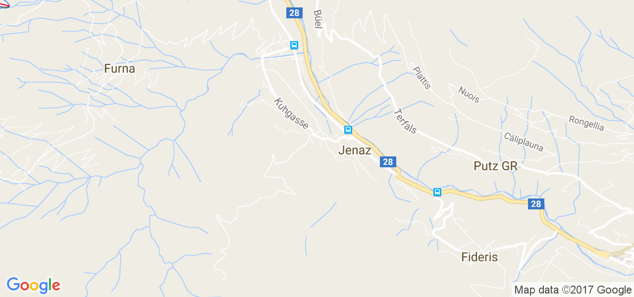 map de la ville de Jenaz