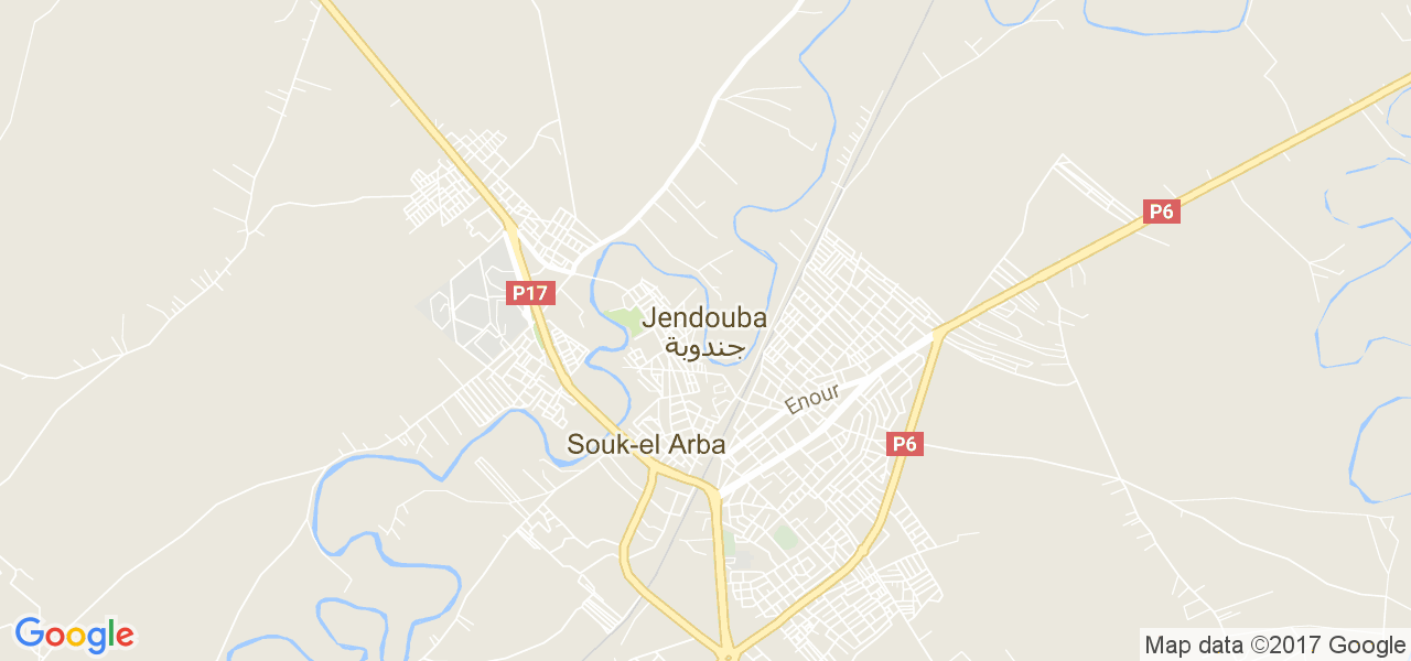 map de la ville de Jendouba