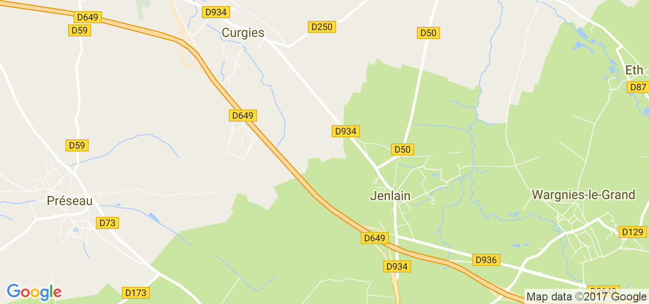 map de la ville de Jenlain