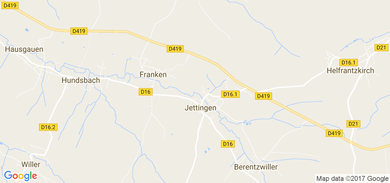 map de la ville de Jettingen