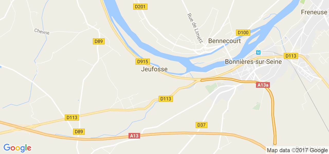 map de la ville de Jeufosse