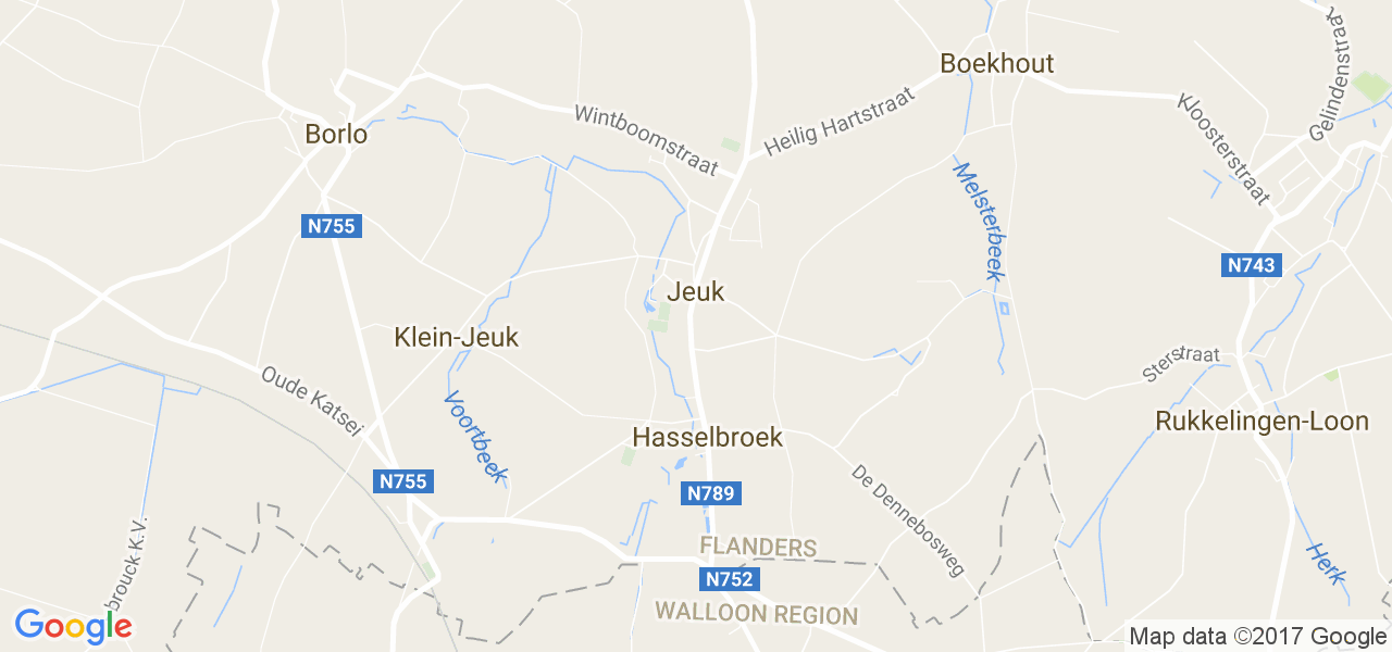 map de la ville de Jeuk