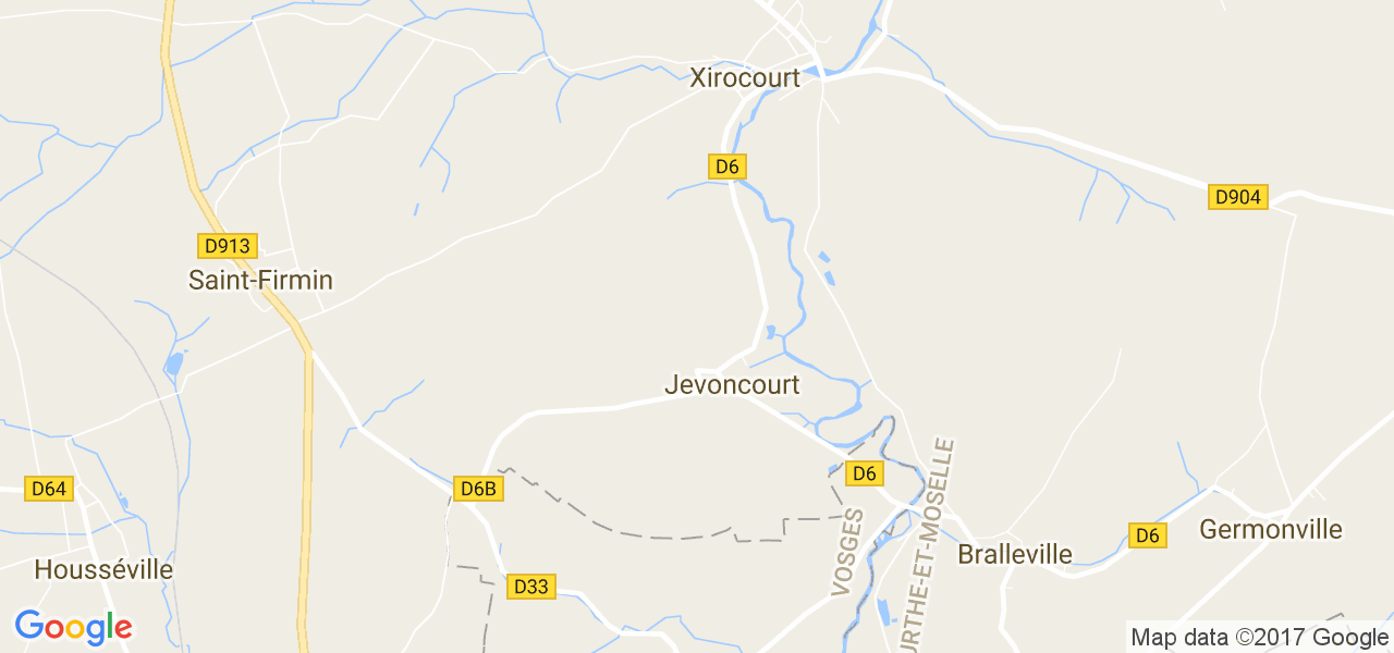 map de la ville de Jevoncourt