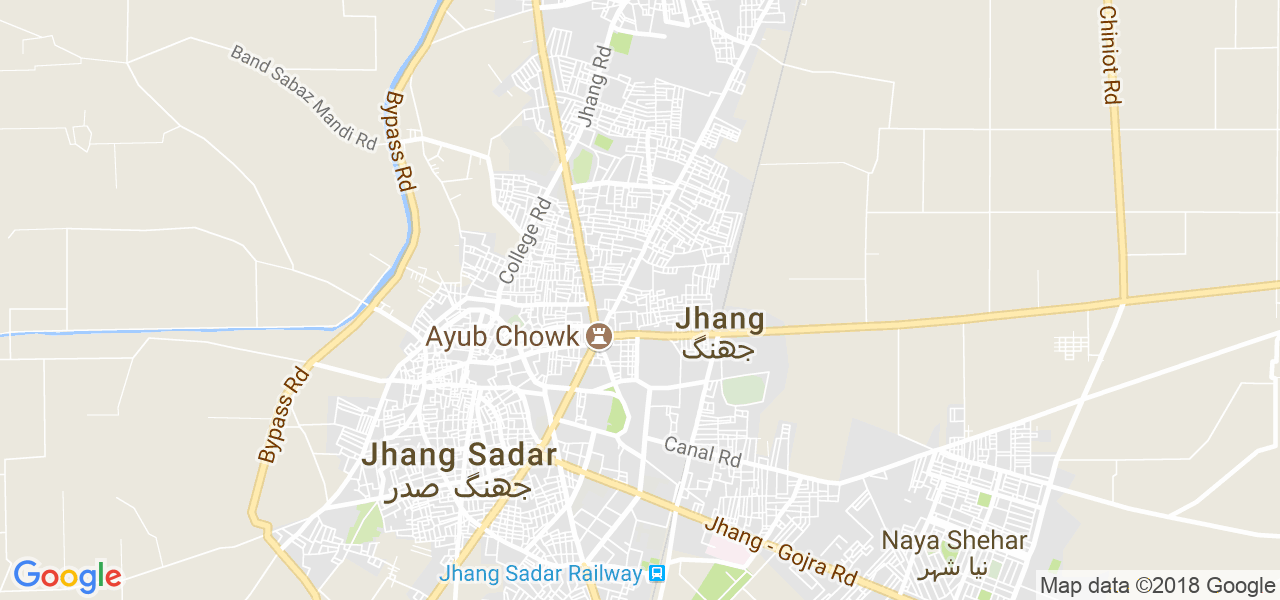 map de la ville de Jhang