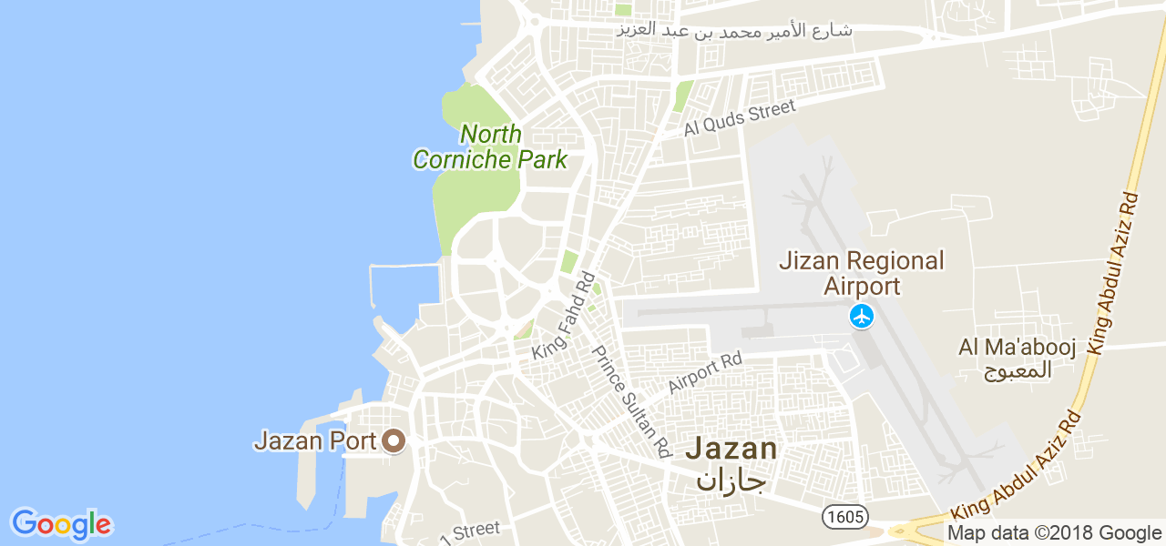 map of the city of Jizan