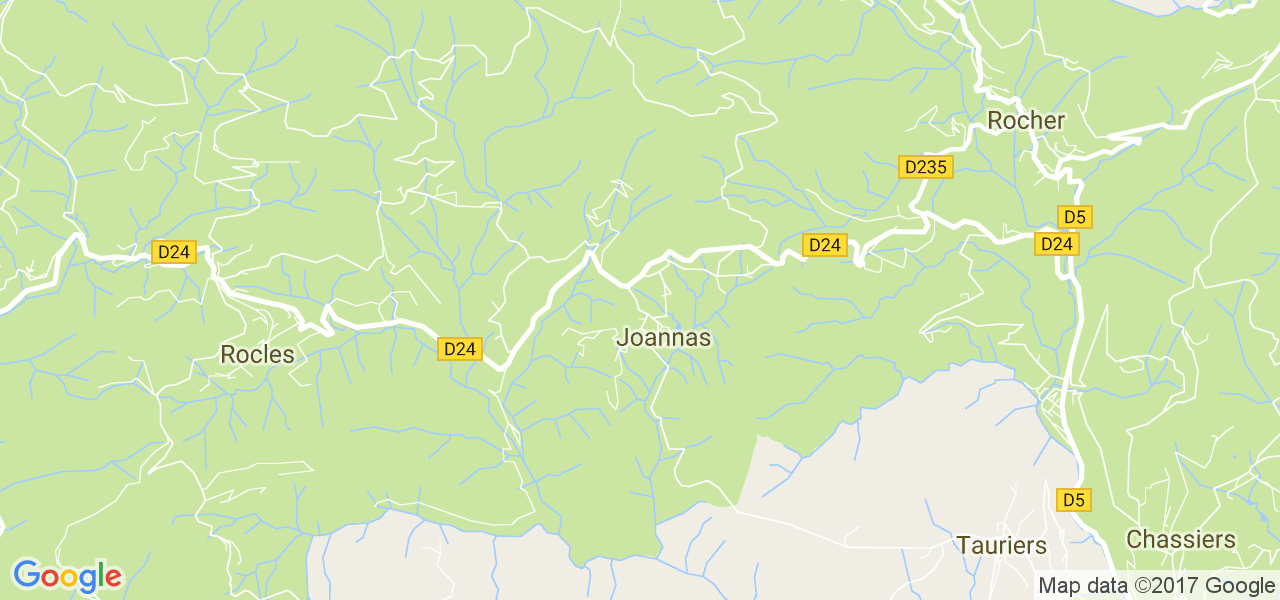 map de la ville de Joannas