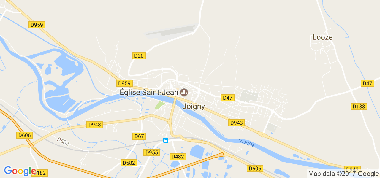 map de la ville de Joigny