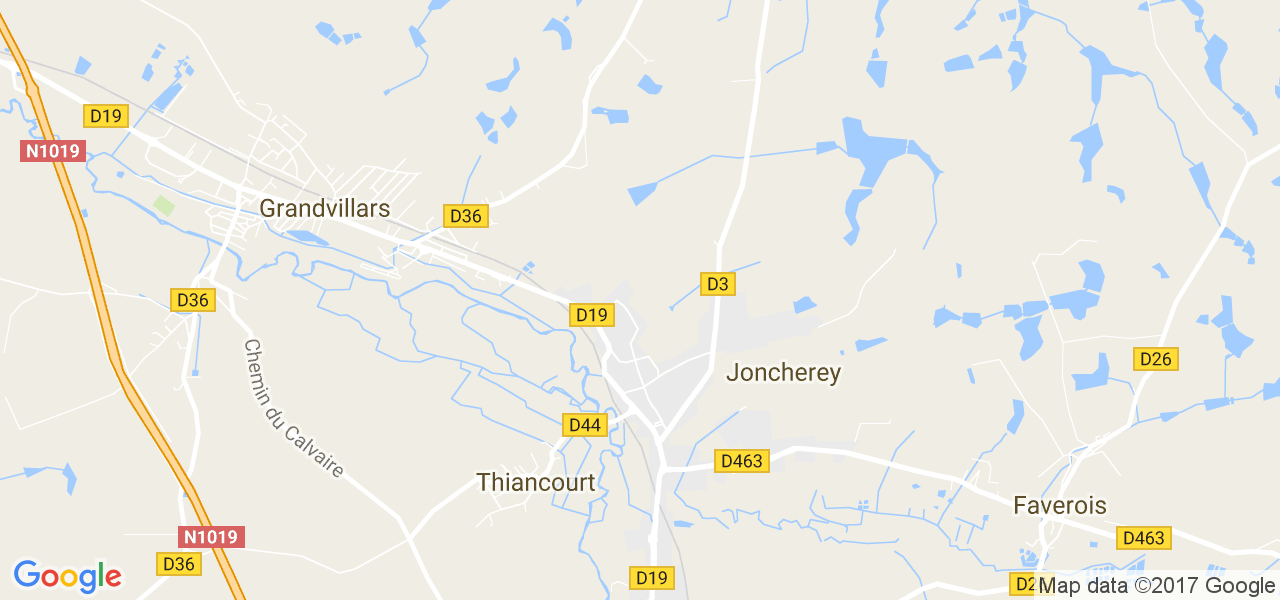 map de la ville de Joncherey