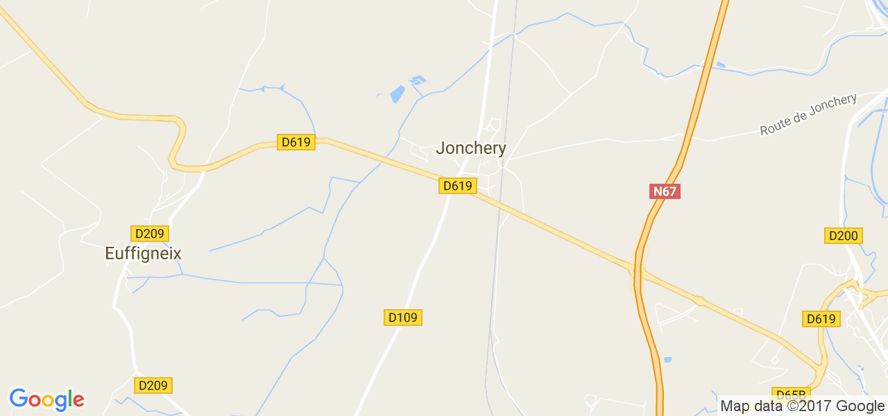 map de la ville de Jonchery