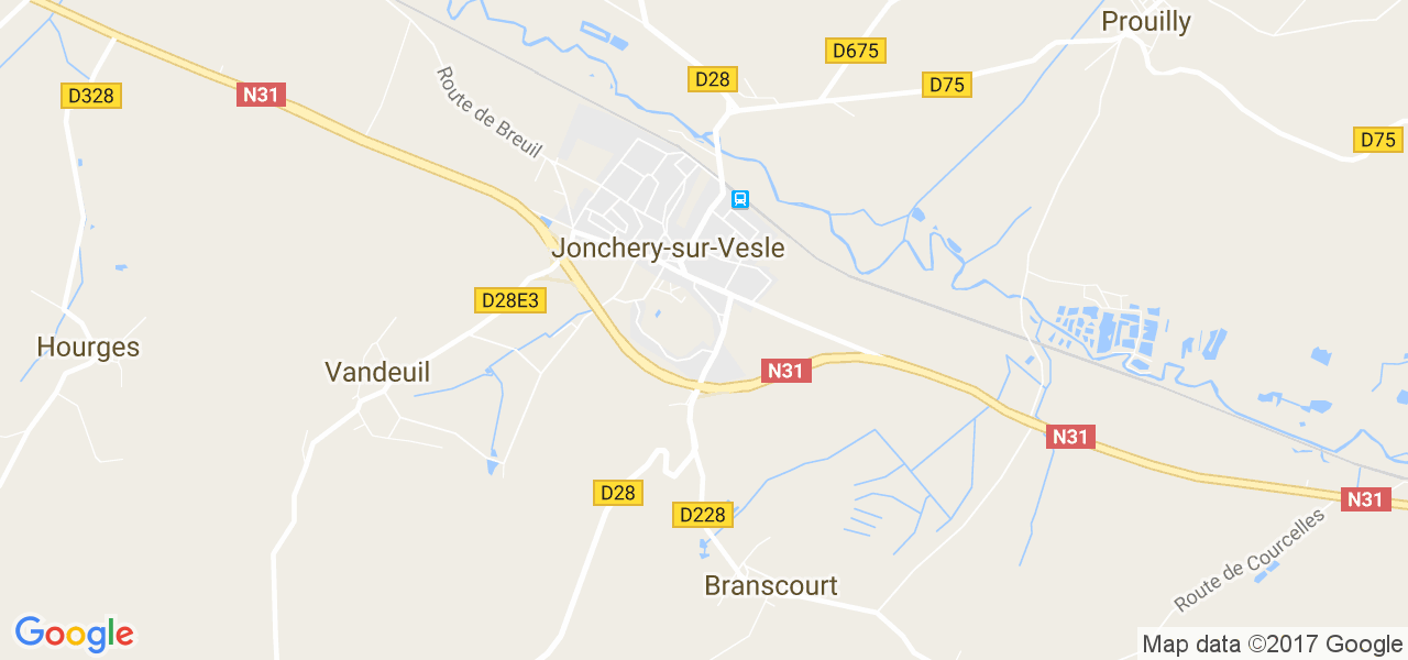 map de la ville de Jonchery-sur-Vesle