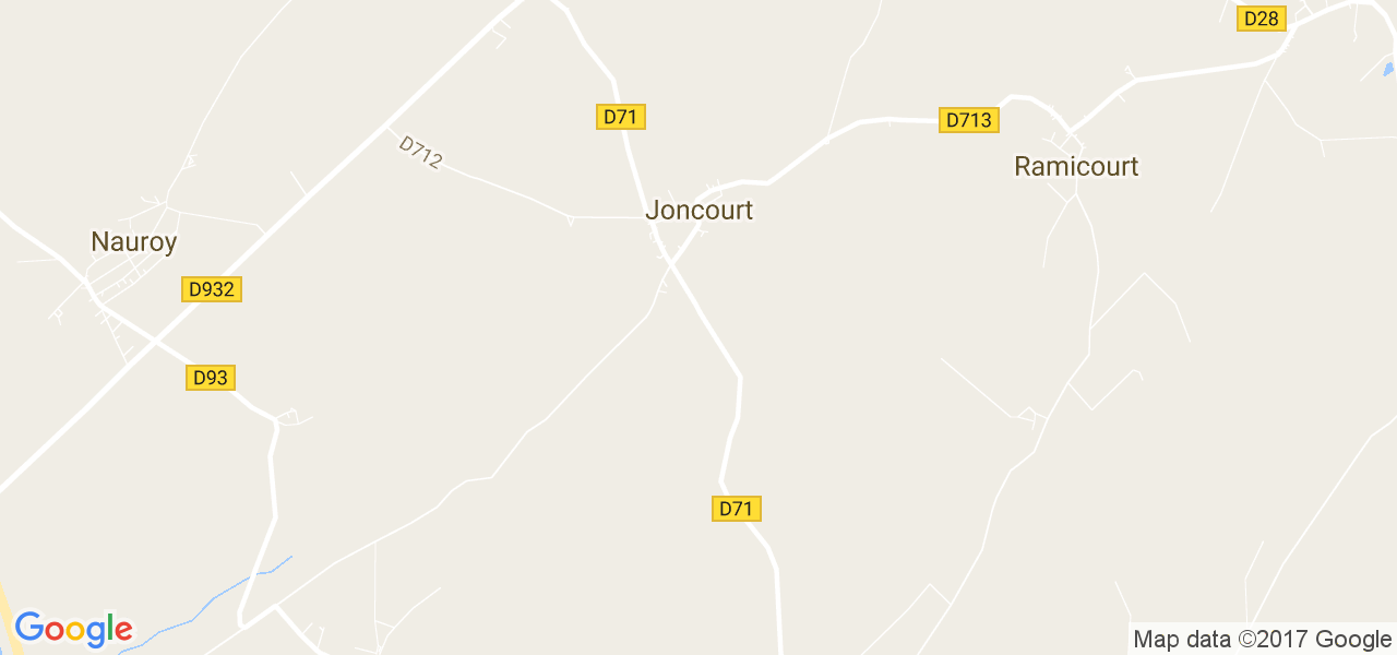 map de la ville de Joncourt