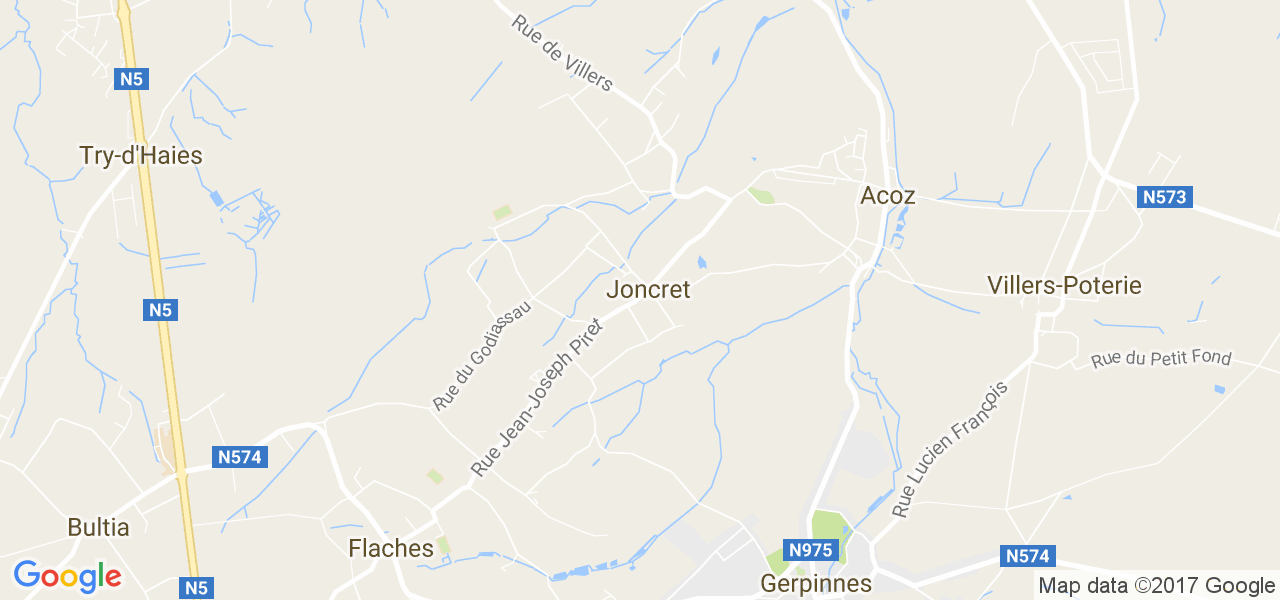 map de la ville de Joncret