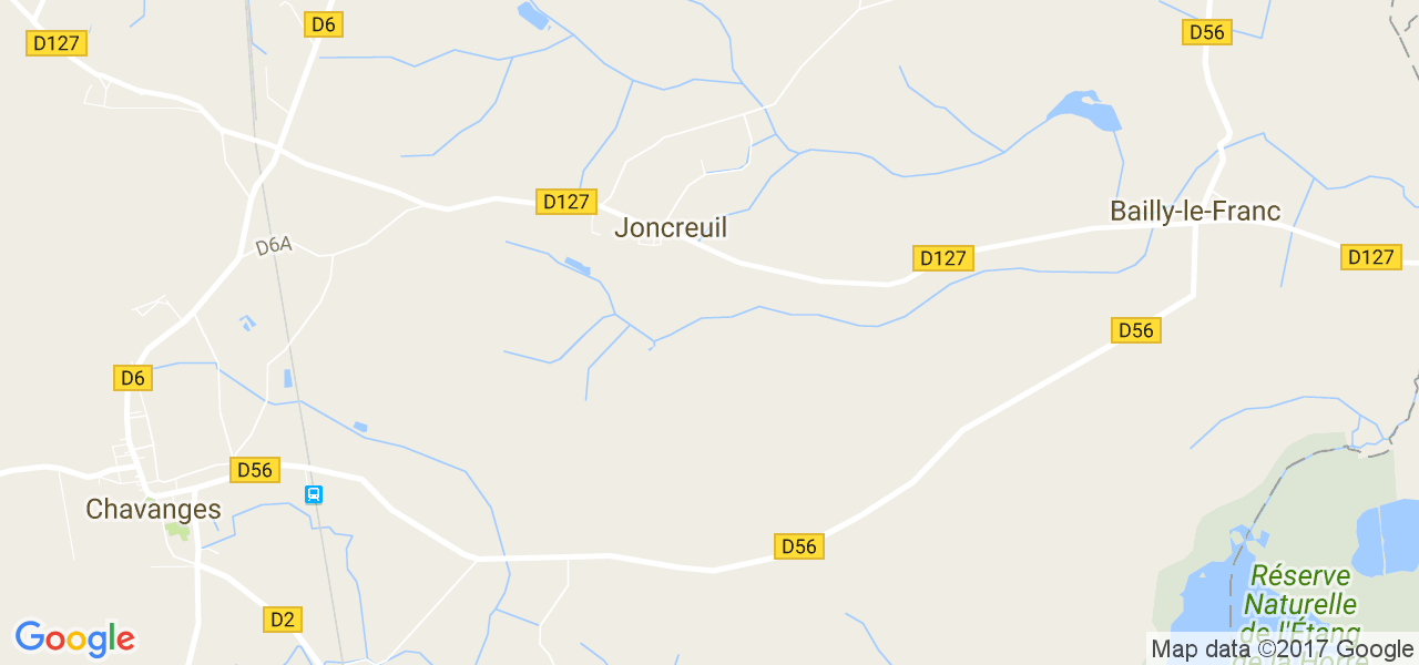 map de la ville de Joncreuil