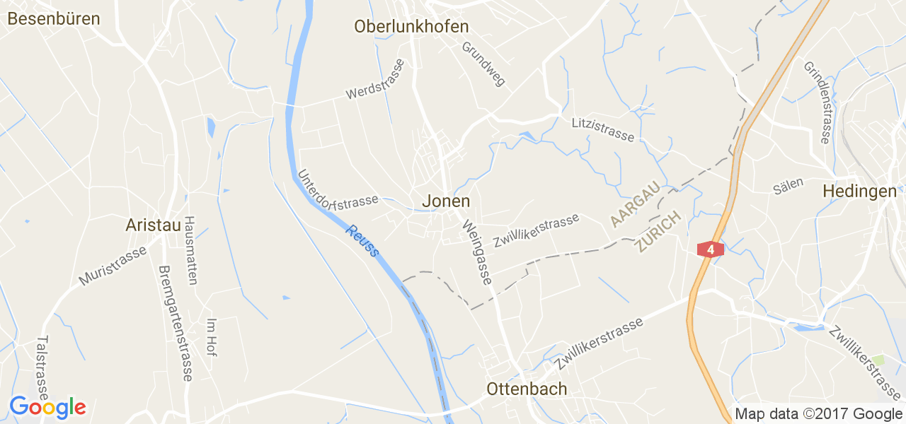 map de la ville de Jonen