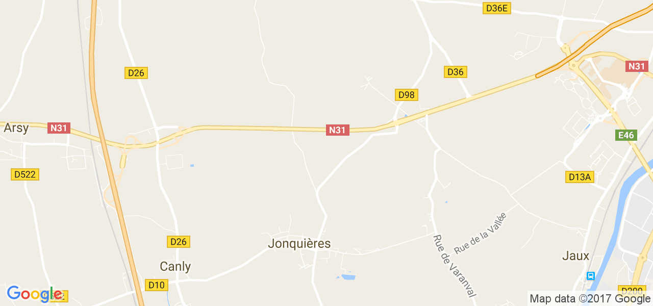 map de la ville de Jonquières