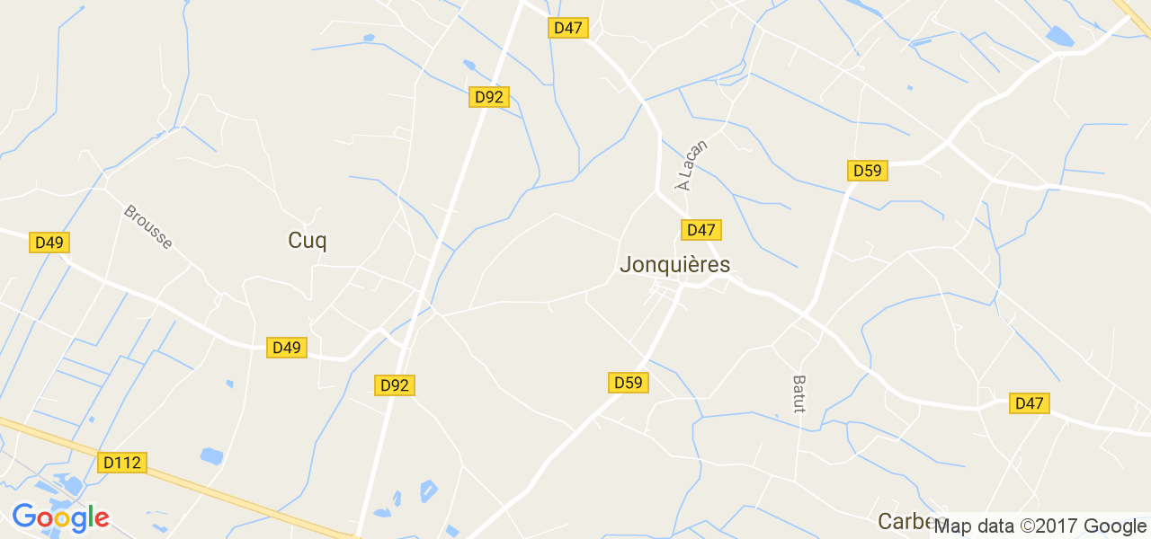 map de la ville de Jonquières