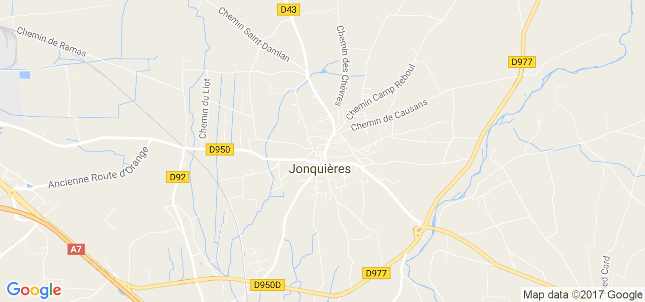 map de la ville de Jonquières