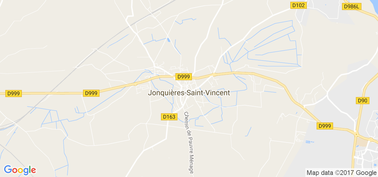 map de la ville de Jonquières-Saint-Vincent