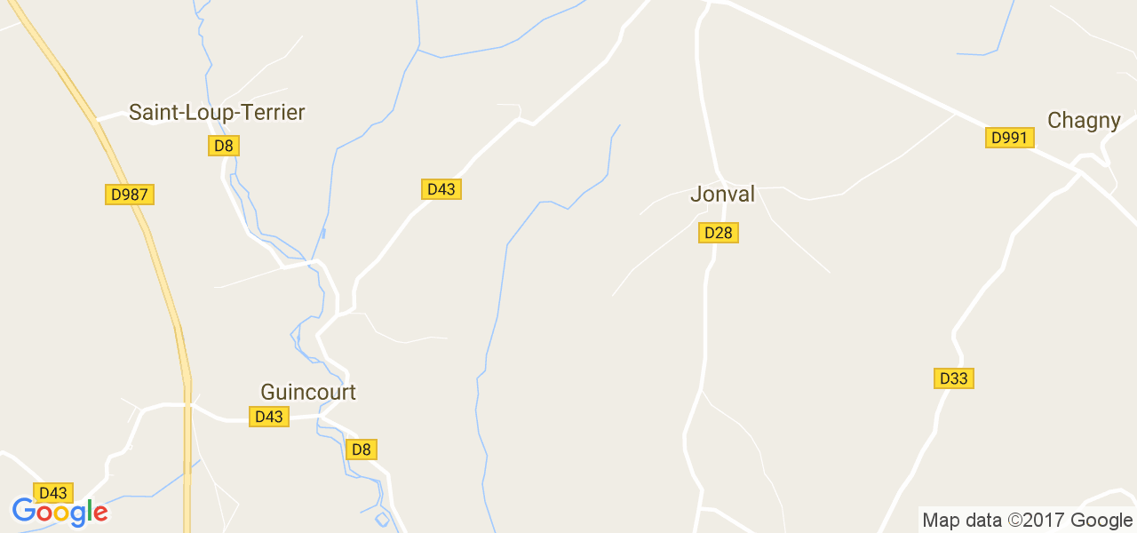 map de la ville de Jonval